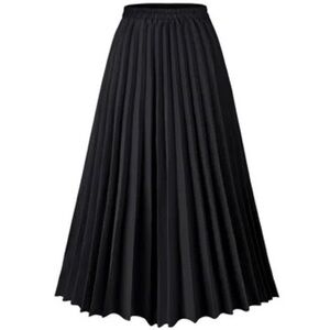 CeCe Black A-Line Pleated Skirt Sz-S
